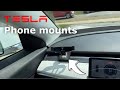 3 different phone mounts for your Tesla Model 3 and Model Y by Arcoche.  Which do you prefer?