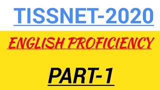 TISSNET-2020 || ENGLISH PROFICIENCY || PART-1