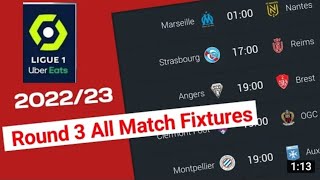France Ligue 1 schedule  france Ligue france Ligue schedule 20222