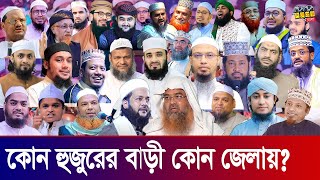 কোন হুজুরের বাড়ি কোন জেলায়। বাংলাদেশের সেরা 10 জন বক্তা | Top 10 Hujur Home District