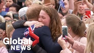 Hug from Prince Harry leaves royal fan in tears in Australia