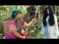 Single mother in danger in the forest - Girl designs flower-shaped bamboo terrace | Nhim single mom