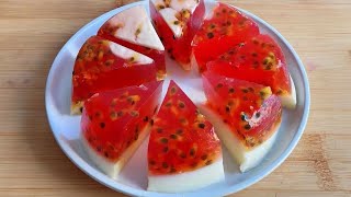 How to make passion fruit jelly ,Children love to eat very much. So delicious  and beautiful