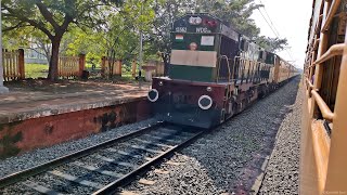 Single Line Crossing | Tirunelveli ⇋ Sengottai Passenger Train Crossing Each Other at Pavurchatram