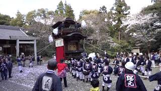 美浜町 上野間地区祭礼2019 神武祭MAH05599南祭典部　四嶋組 坂下し2