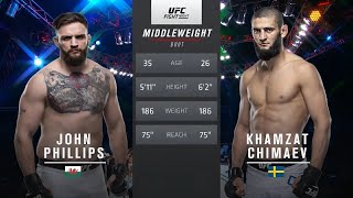 UFC Khamzat Chimaev vs John Phillips Full Fight - MMA Fighter