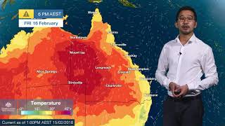 ⚠Weather Update: Final update on the prolonged heatwave in Queensland, 15 February 2018