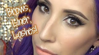All About the Brows, Liner, and Lashes Makeup Tutorial