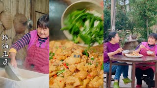 The mother-in-law spent 37 hours restoring the entire production process of fried tofu. chines food