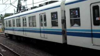 東武8000系到着発車風景＋D-3-FR・C2000Nコンプレッサー音