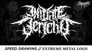 Speed Drawing // Extreme Metal Logo - Initiate Jericho