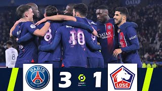 PSG contre LOSC Lille 3-1 Résumé | Ligue 1 Uber Eats 2023/24