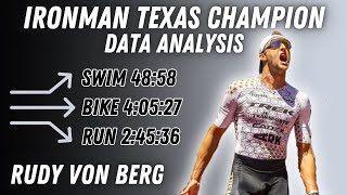 RUDY VON BERG - Complete Data Analysis || Ironman Texas 2023 CHAMPION
