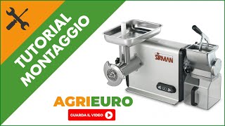 Tritacarne Elettrico Sirman TCG 22 Dakota con Grattugia integrata - 1100 Watt: montaggio