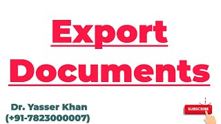 Export Documents | Exports | Documents Required For Exports