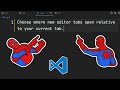 VS Code: Control New Tab Position
