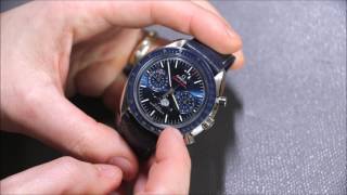 Omega Speedmaster Moonwatch Co-Axial Master Chronometer Moonphase Chronograph Watch Review
