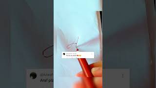 Writing name (Araf) Comment your name #calligraphy #foryou #viral #shorts #hand_writing