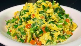 Scrambled eggs with leeks, should you fry the leeks or the eggs first? Teach you a trick, fresh