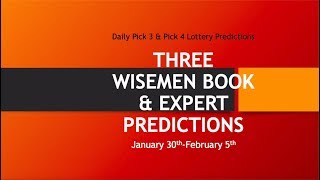 Three Wisemen & Expert Lottery Picks!
