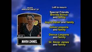Maria Daniel ~ Long Obituary