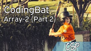 [CSP] CodingBat: Array-2 (Part 2)