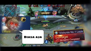 MAIN LAYLA DAPAT SAVAGE? BIASA AJA HAHA - MOBILE LEGENDS