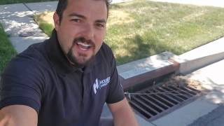 Keep grass out of storm drain