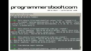 ORM Query API - Full Web Framework Python Django Tutorial XXII Blog - Windows/Linux/Ubuntu