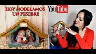 Cómo hacer un pesebre en porcelana fría por María Laura Rombolá/ Nacimiento/ Sagrada Familia / Diy.