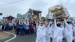 R6.4.21 淡路島 八木八幡神社春祭り 上八木・中八木 投げだんじり・布団だんじり・神輿 御旅所 2024/04/21(日)