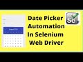 Selenium Tutorials -Date Picker/calendar  Automation