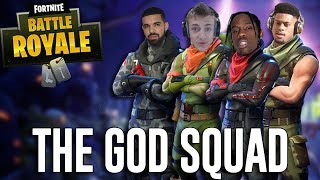 Squads with Ninja, Drake, Travis Scott and JuJu!! - Fortnite Battle Royale Gameplay