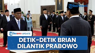 Detik-detik Mendiktisaintek Baru Brian Dilantik Presiden Prabowo di Istana, Berdasi Biru Muda