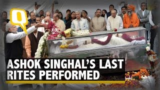 Last Rites of VHP Ideologue Ashok Singhal Performed