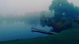 Beautiful Foggy Fall Lake