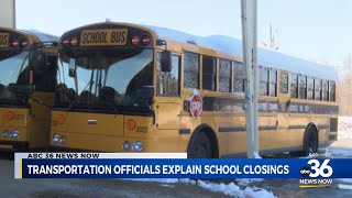 Transportation officials explain school closings