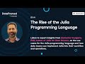 111 the rise of the julia programming language with zacharias voulgaris