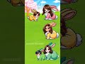 come on help match the mother rabbit according to her color. shortfeed cartoon english funny