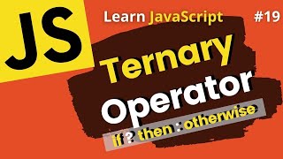 JavaScript Conditional Ternary Operator | statement= true ? something : something else |