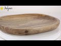 hand carved dinner dessert serving wooden platter