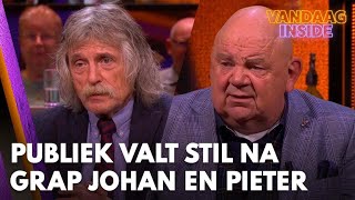 Publiek valt stil na grappen van Johan en Pieter: 'Het wordt niks vanavond!' | VANDAAG INSIDE