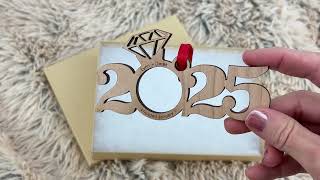 2025 Engagement Gift | Personalized Wood Ring Ornament for Couples 💍 | JW Design Studio