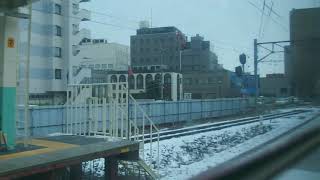 車窓　快速くびき野２号　新潟駅発車（2015.3.12）