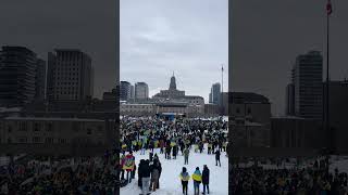 Chrystia Freeland addresses crowd at Toronto rally in solidarity with Ukraine