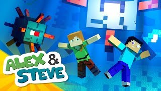 GUARDIANS - Alex and Steve Life (Minecraft Animation)
