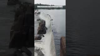 Wide panoramic view of Hemagiri Falls 🌊🌊 Bandihole Unboxing Karnataka Incredible India