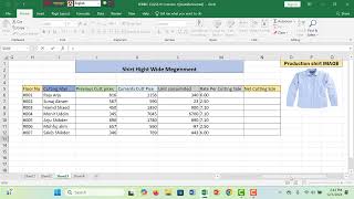 GARMENTS SHIRT FEBRIC HIGHT WIGHT CALCULATOR IN MICROSOFT EXCEL