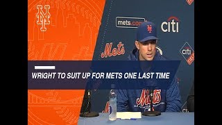 David Wright gets emotional about playing again