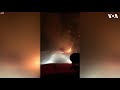 car drives through napa valley fire